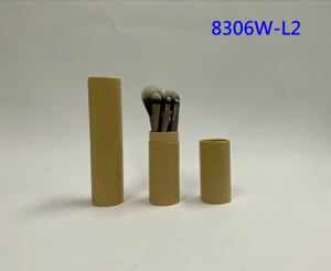 8306W-L2 5-pc make up brush set w/recyclable cardboard barrel.