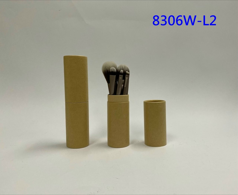8306W-L2 5-pc make up brush set w/recyclable cardboard barrel.