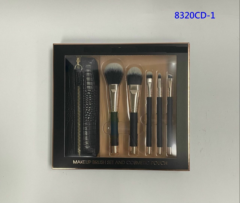8320CD-1 5-Pc make up brush set w/cosmetic bag