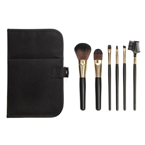 PF0223M 6-pc make up brush set w/cosmetic bag